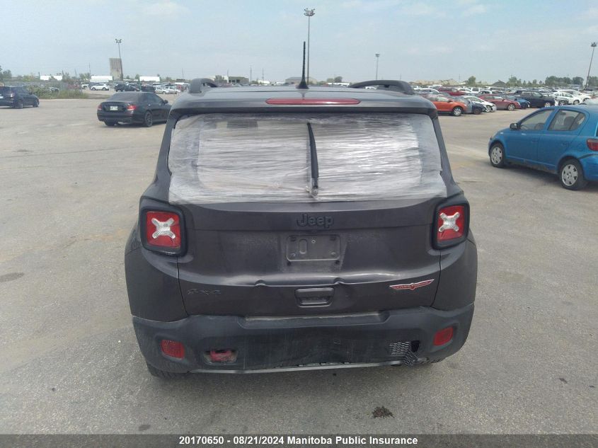 2019 Jeep Renegade Trailhawk VIN: ZACNJBC16KPK36939 Lot: 20170650