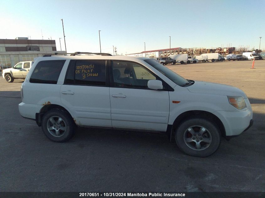 2008 Honda Pilot Se VIN: 5FNYF18318B501661 Lot: 20170651