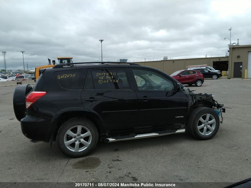 2008 Toyota Rav4 Limited V6 VIN: JTMBK31V385063316 Lot: 20170711
