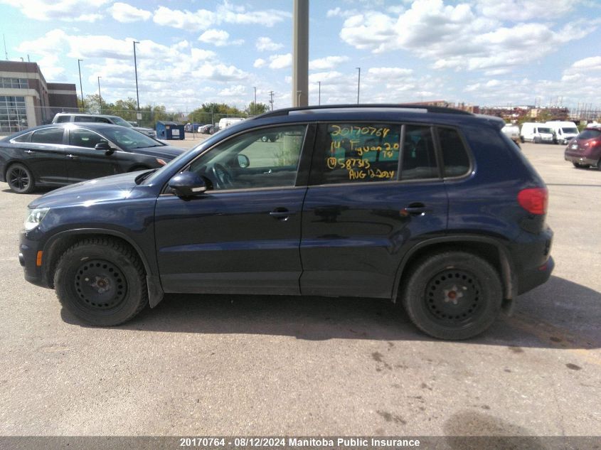 2014 Volkswagen Tiguan 2.0 Tsi VIN: WVGJV3AX1EW587313 Lot: 20170764