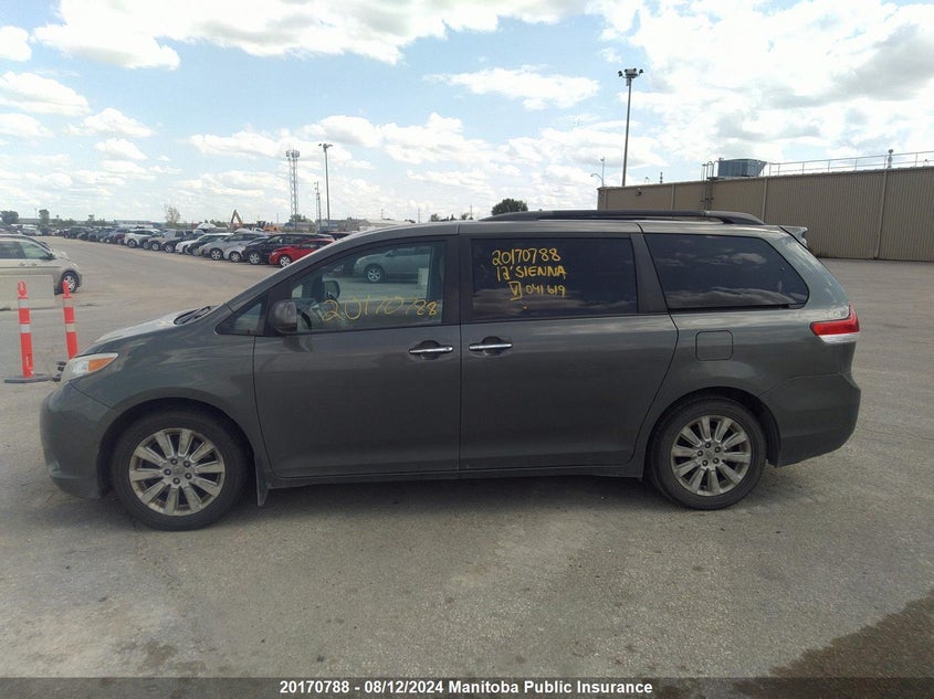 2012 Toyota Sienna Xle V6 VIN: 5TDDK3DC2CS041619 Lot: 20170788