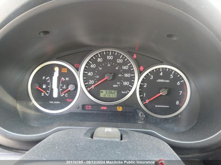 2004 Subaru Impreza 2.5Rs VIN: JF1GD67514H523970 Lot: 20170789