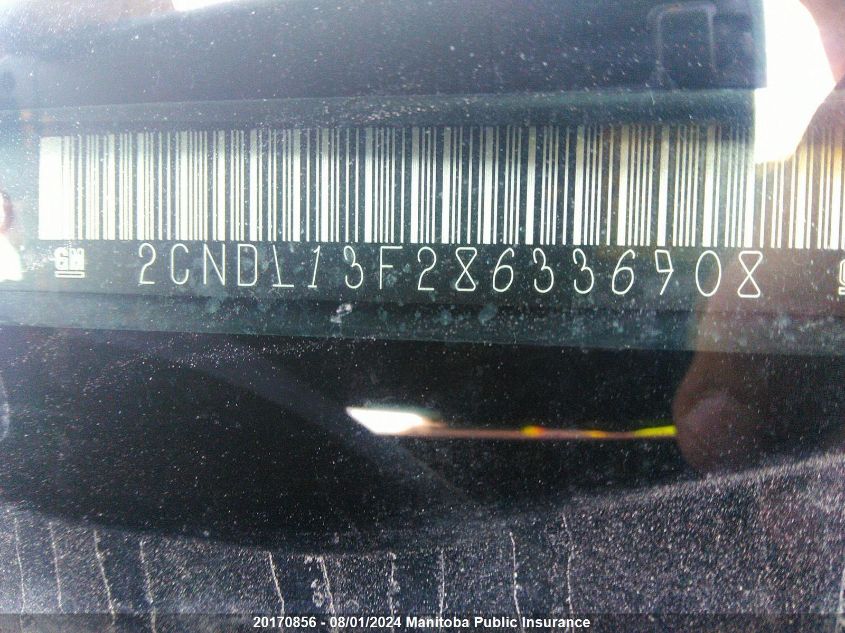 2008 Chevrolet Equinox Ls V6 VIN: 2CNDL13F286336908 Lot: 20170856