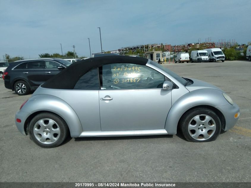 2003 Volkswagen New Beetle Gls VIN: 3VWCK21Y23M303867 Lot: 20170995