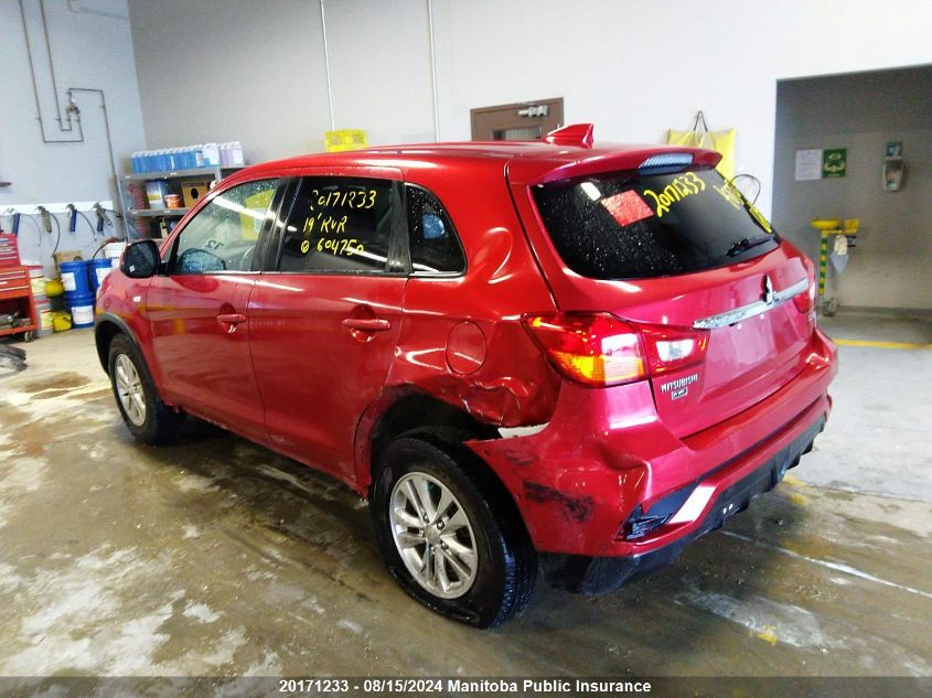 2019 Mitsubishi Rvr Se VIN: JA4AJ3AU1KU604750 Lot: 20171233