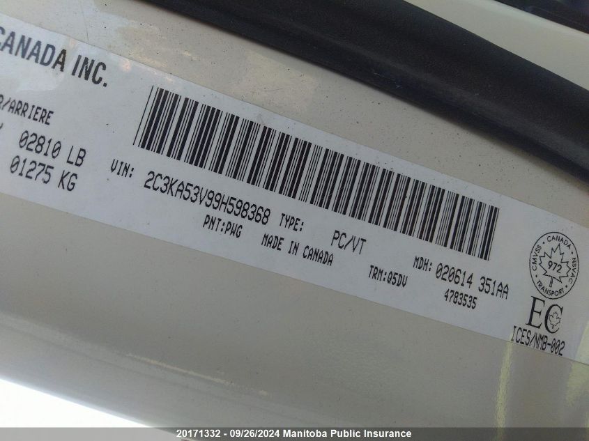 2C3KA53V99H598368 2009 Chrysler 300 Touring