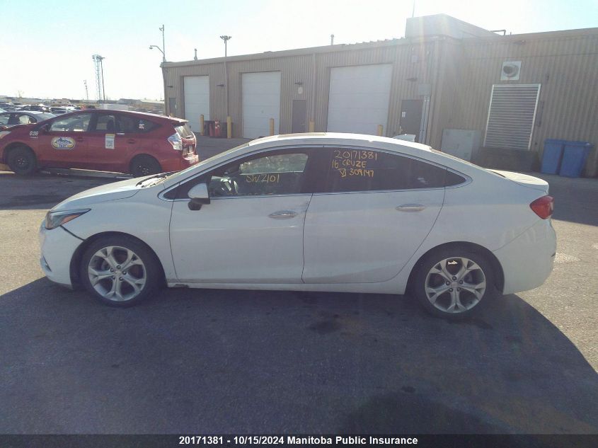 2016 Chevrolet Cruze Premier Turbo VIN: 1G1BG5SM1G7309147 Lot: 20171381