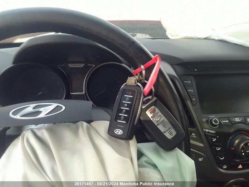 2014 Hyundai Veloster Turbo VIN: KMHTC6AE9EU185789 Lot: 20171497