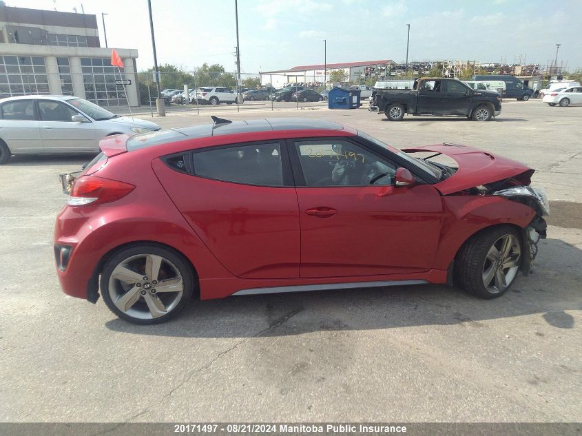 2014 Hyundai Veloster Turbo VIN: KMHTC6AE9EU185789 Lot: 20171497