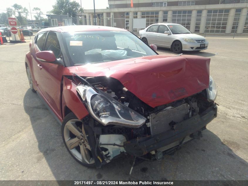 2014 Hyundai Veloster Turbo VIN: KMHTC6AE9EU185789 Lot: 20171497