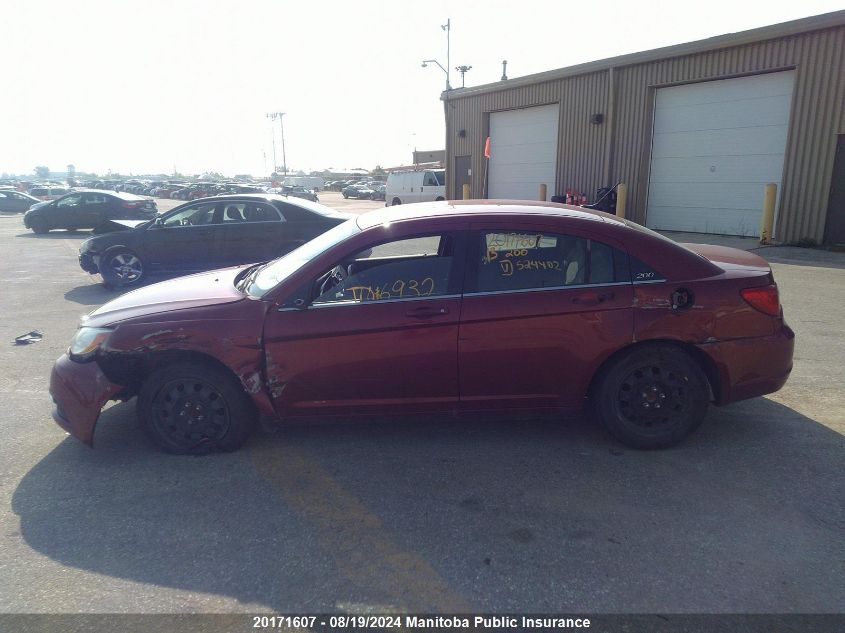 2013 Chrysler 200 Lx VIN: 1C3CCBAB1DN524402 Lot: 20171607