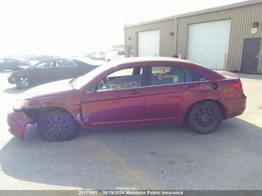 2013 Chrysler 200 Lx VIN: 1C3CCBAB1DN524402 Lot: 20171607