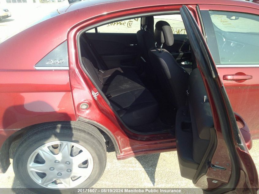 2013 Chrysler 200 Lx VIN: 1C3CCBAB1DN524402 Lot: 20171607