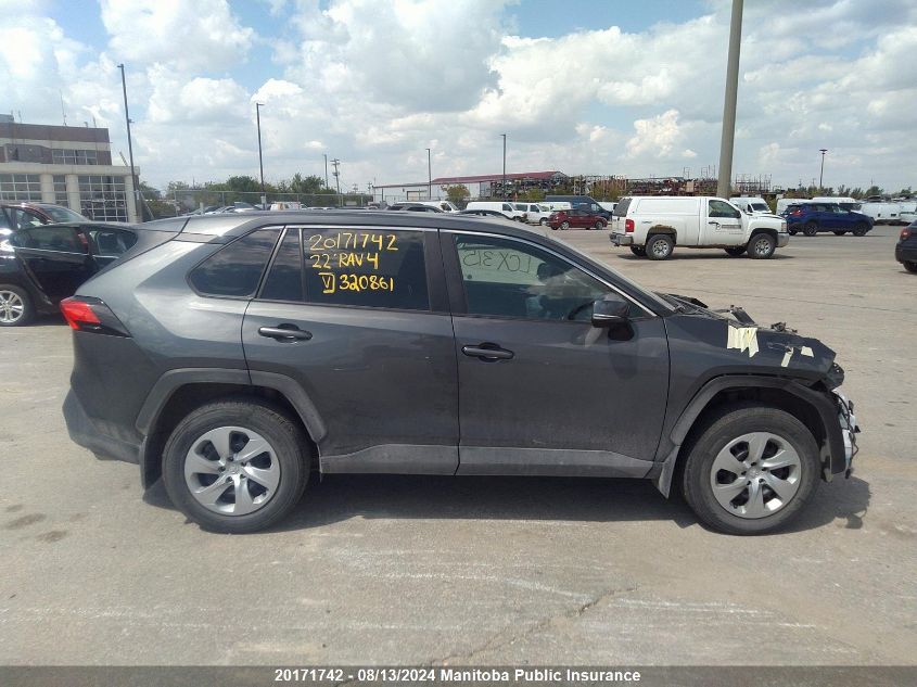 2022 Toyota Rav4 Le VIN: 2T3B1RFV6NW320861 Lot: 20171742