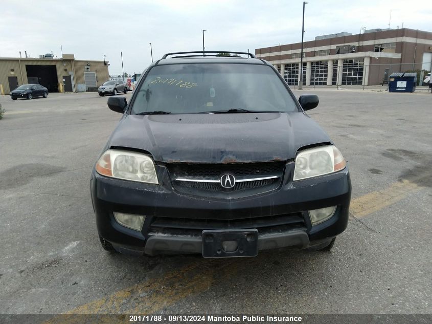 2001 Acura Mdx VIN: 2HNYD18611H002918 Lot: 20171788