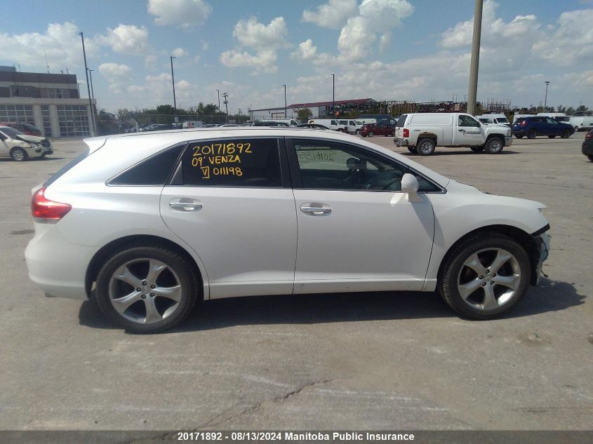 2009 Toyota Venza V6 VIN: 4T3BK11A09U011198 Lot: 20171892