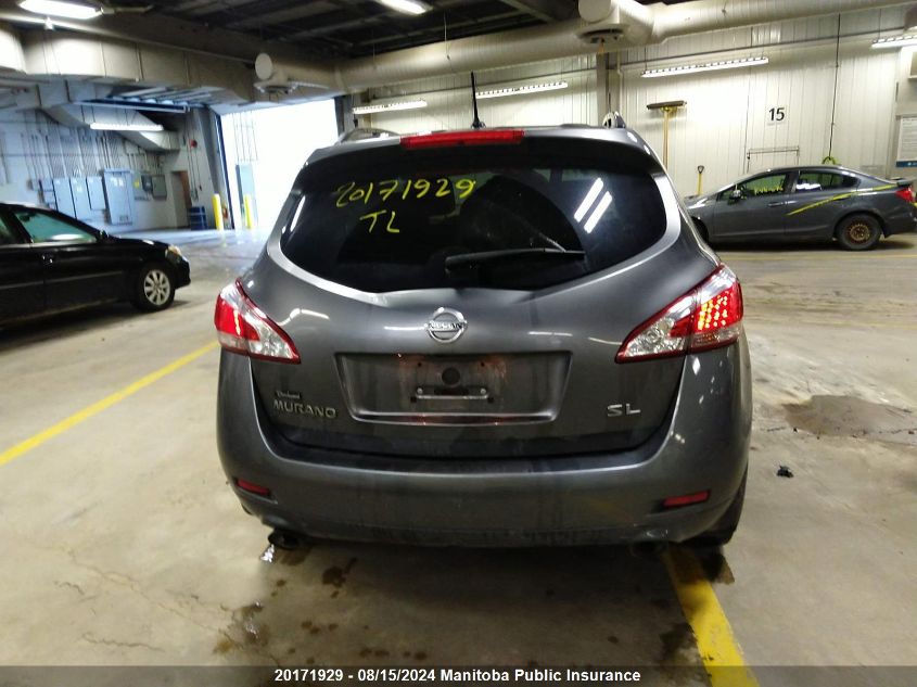 2013 Nissan Murano Sl VIN: JN8AZ1MW7DW314590 Lot: 20171929