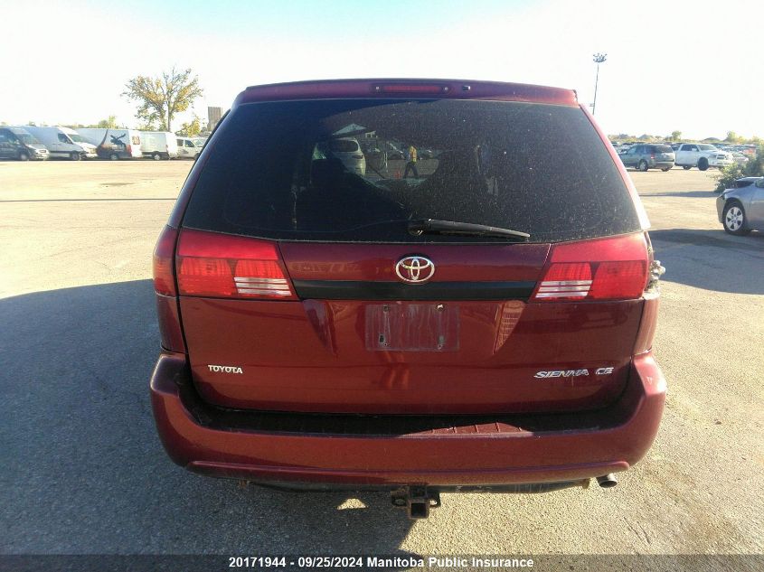 2004 Toyota Sienna Ce V6 VIN: 5TDZA29C44S149995 Lot: 20171944