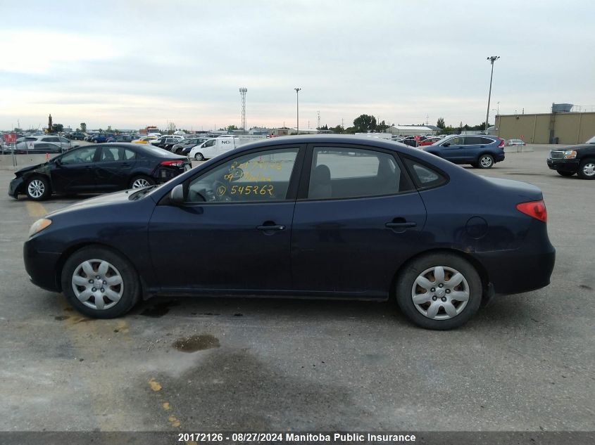 2009 Hyundai Elantra Gls VIN: KMHDU45DX9U545262 Lot: 20172126