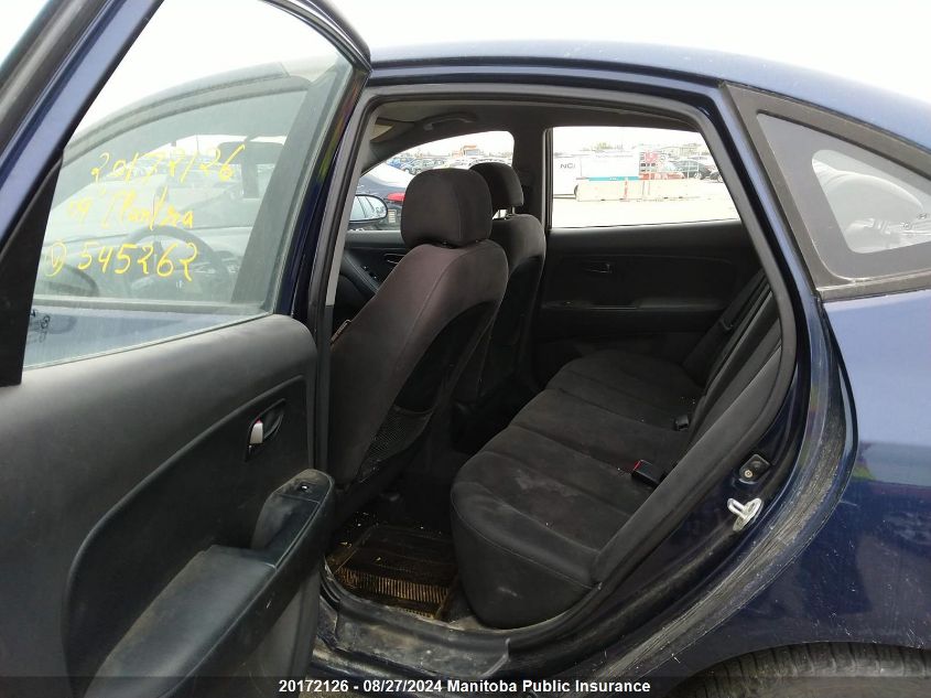 2009 Hyundai Elantra Gls VIN: KMHDU45DX9U545262 Lot: 20172126