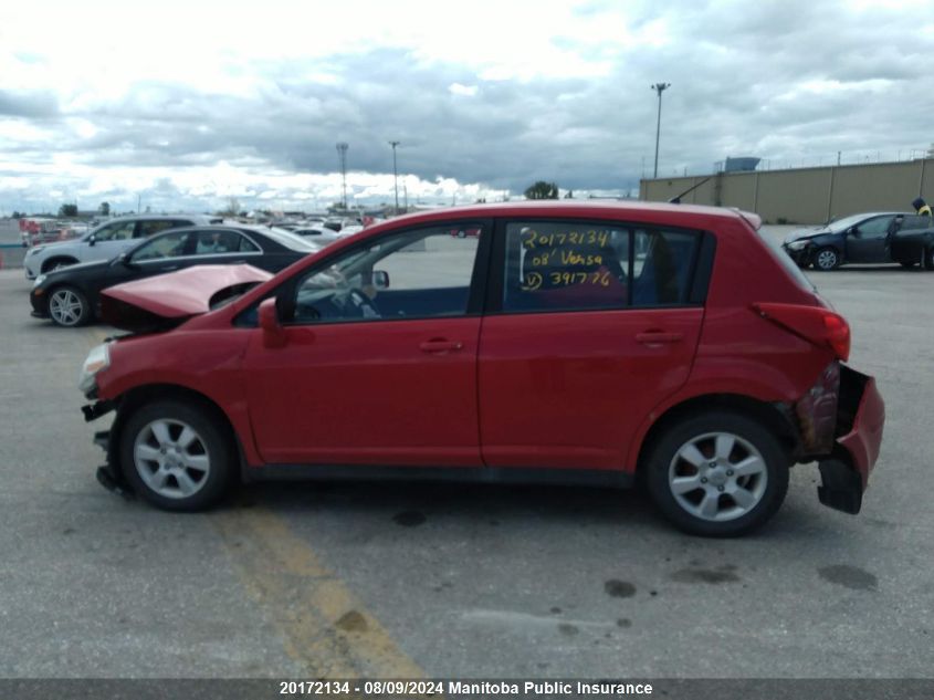 2008 Nissan Versa 1.8 Sl VIN: 3N1BC13E98L391776 Lot: 20172134