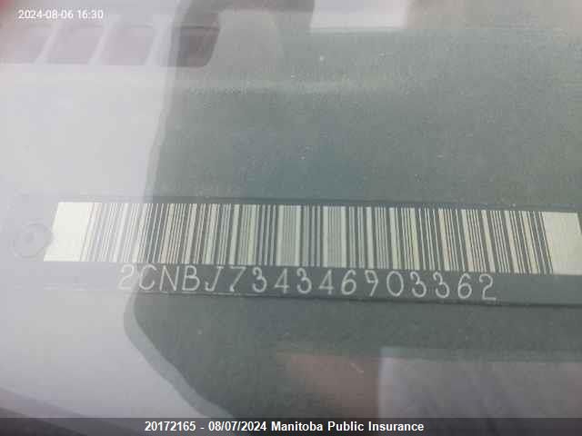 2004 Chevrolet Tracker VIN: 2CNBJ734346903362 Lot: 20172165