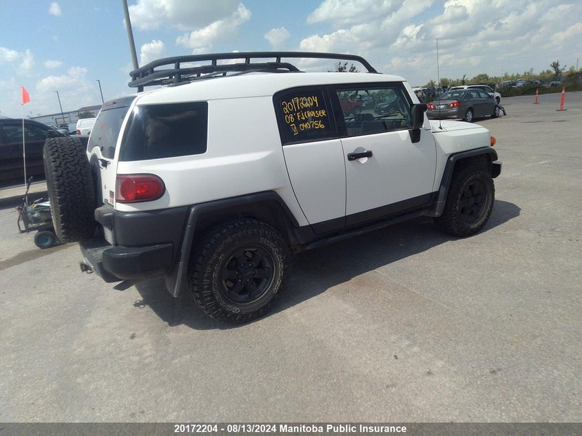 2008 Toyota Fj Cruiser VIN: JTEBU11F98K040756 Lot: 20172204