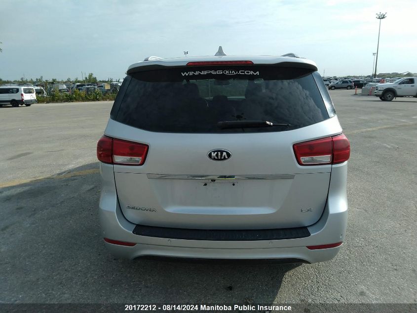 2015 Kia Sedona Lx VIN: KNDMB5C15F6016150 Lot: 20172212