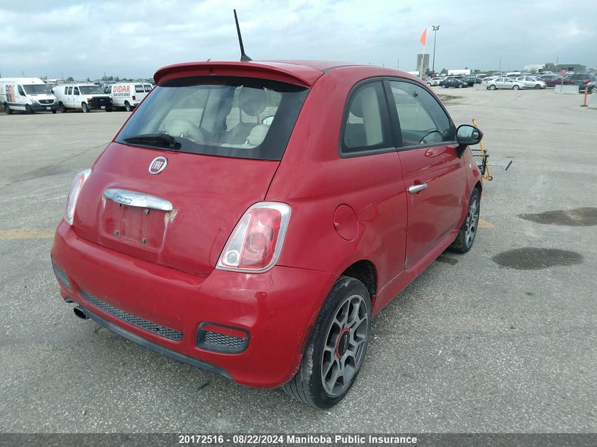 2015 Fiat 500 Pop VIN: 3C3CFFBR8FT657252 Lot: 20172516