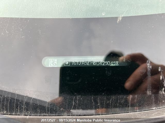 2013 Chevrolet Sonic Ls VIN: 1G1JA5EH6D4250458 Lot: 20172527