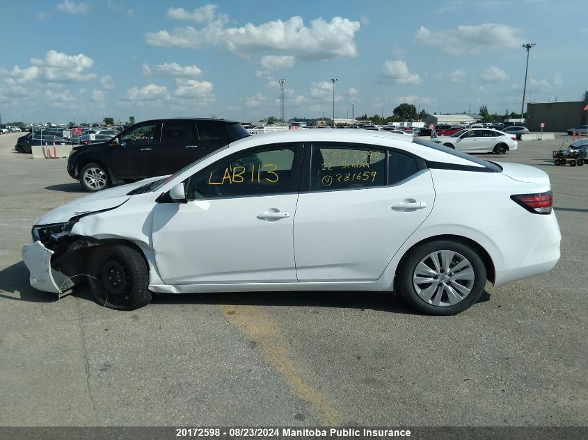 2022 Nissan Sentra 2.0 S VIN: 3N1AB8BV4NY281659 Lot: 20172598