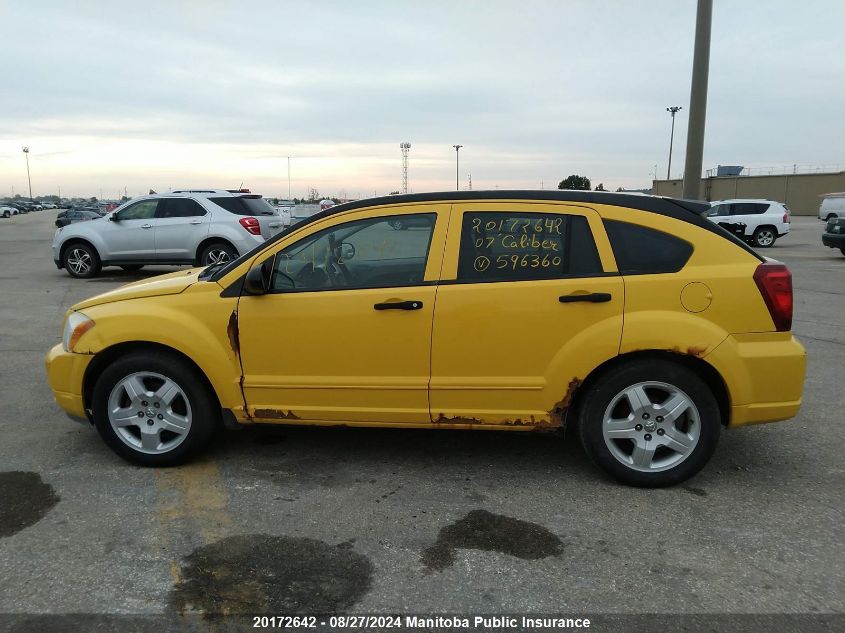 2007 Dodge Caliber Sxt VIN: 1B3HB48B67D596360 Lot: 20172642