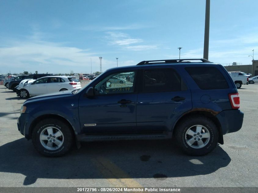 2008 Ford Escape Xlt V6 VIN: 1FMCU93138KD78299 Lot: 20172796