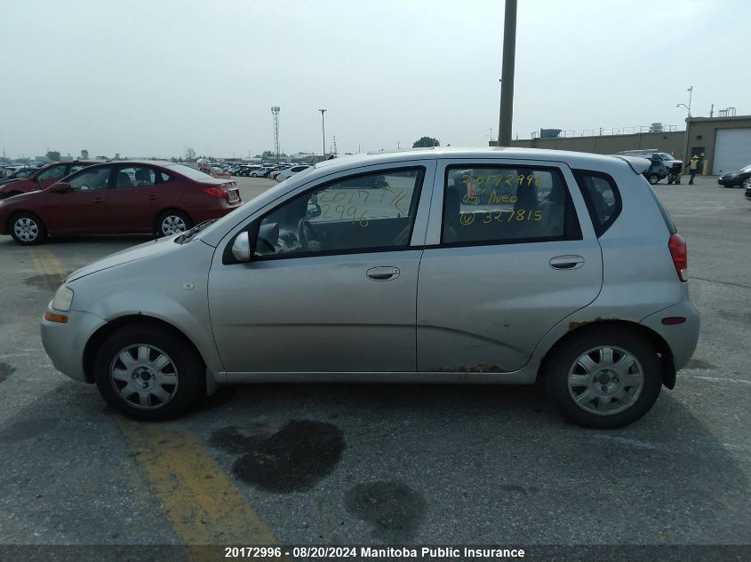 2005 Chevrolet Aveo VIN: KL1TG62615B327815 Lot: 20172996