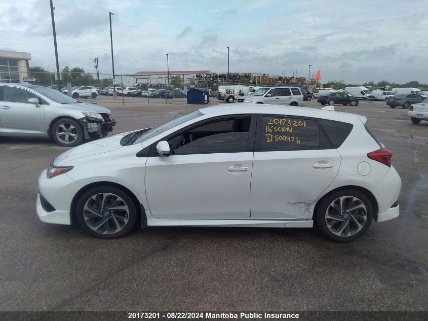 2016 Scion Im VIN: JTNKARJE1GJ500978 Lot: 20173201