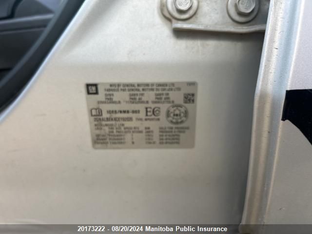 2012 Chevrolet Equinox Ls VIN: 2GNALBEK4C6192026 Lot: 20173222