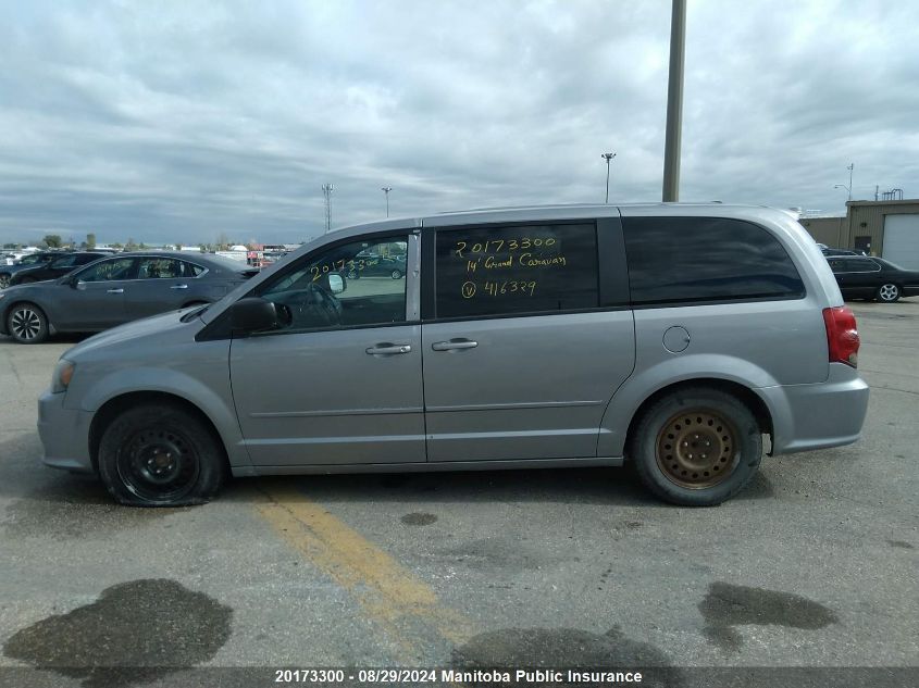 2014 Dodge Grand Caravan Se VIN: 2C4RDGBG5ER416329 Lot: 20173300
