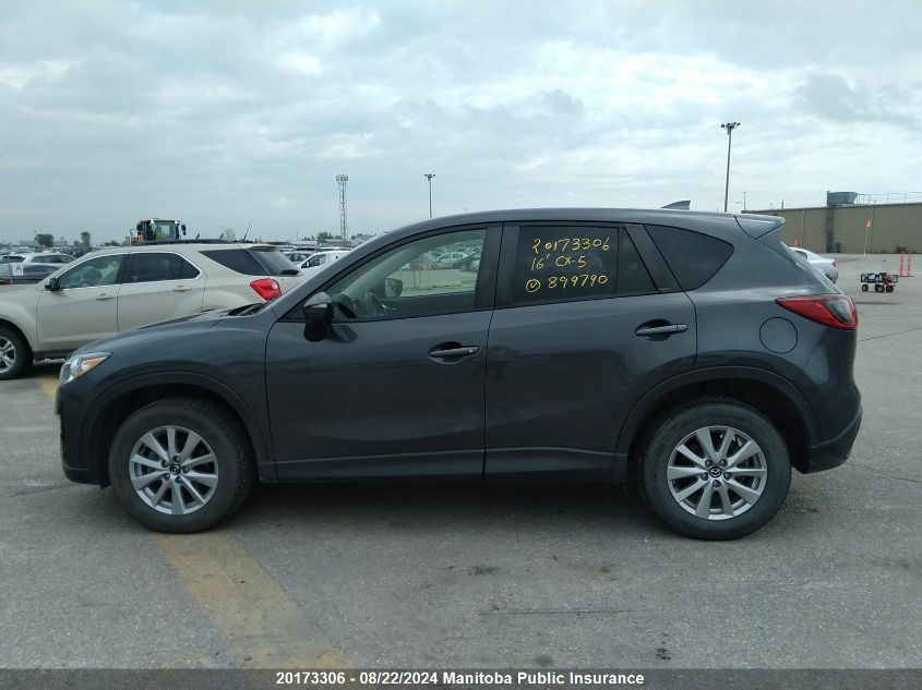 2016 Mazda Cx -5 Gx VIN: JM3KE4BY2G0899790 Lot: 20173306