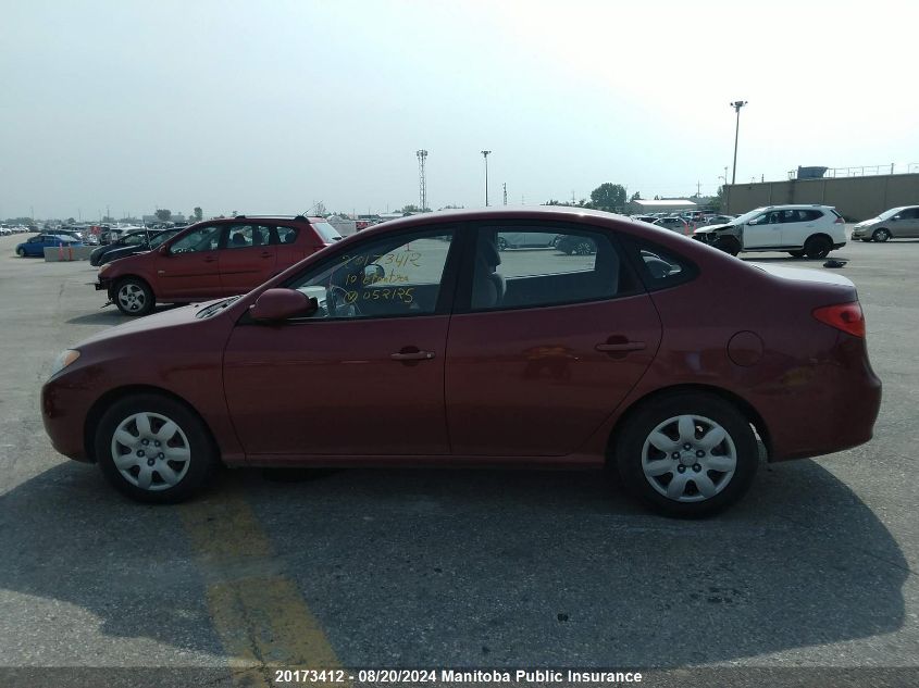 2010 Hyundai Elantra Gl VIN: KMHDU4BDXAU052125 Lot: 20173412