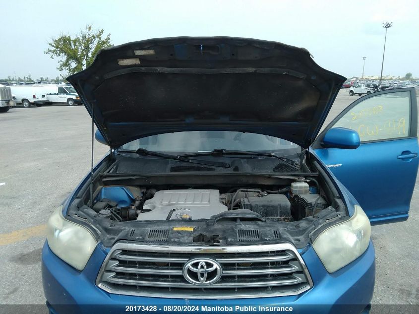 2008 Toyota Highlander Sport V6 VIN: JTEES43A782022326 Lot: 20173428