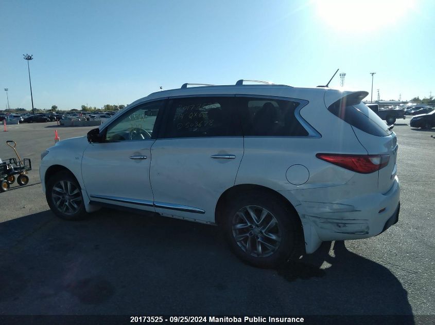 2014 Infiniti Qx60 VIN: 5N1AL0MM7EC503678 Lot: 20173525