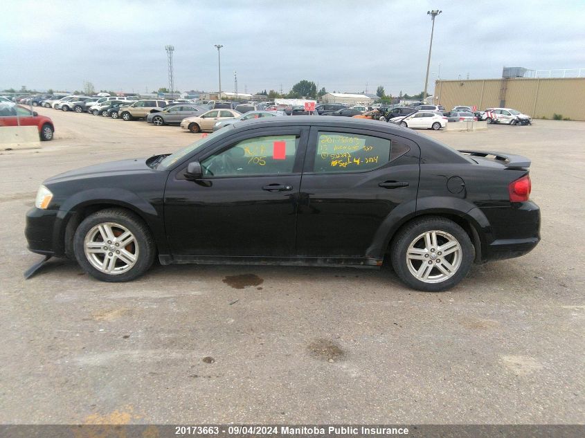 2013 Dodge Avenger Sxt VIN: 1C3CDZCB5DN502292 Lot: 20173663