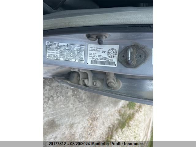 2007 Honda Civic Ex VIN: 2HGFA16897H000466 Lot: 20173812