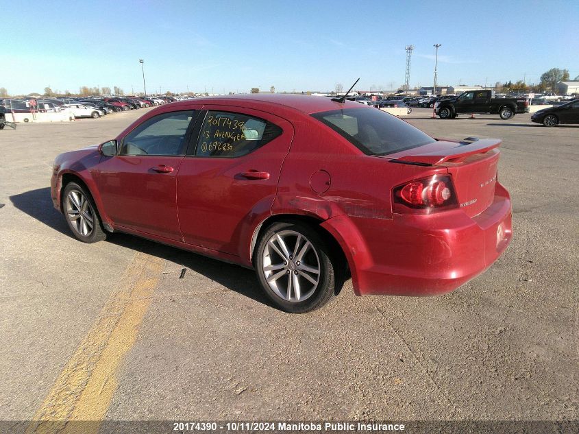 2013 Dodge Avenger Sxt VIN: 1C3CDZCB2DN692830 Lot: 20174390