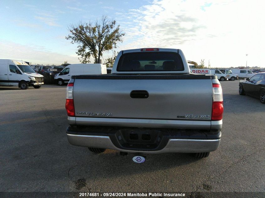 2006 Toyota Tundra Double Cab V8 VIN: 5TBDT44196S518898 Lot: 20174681