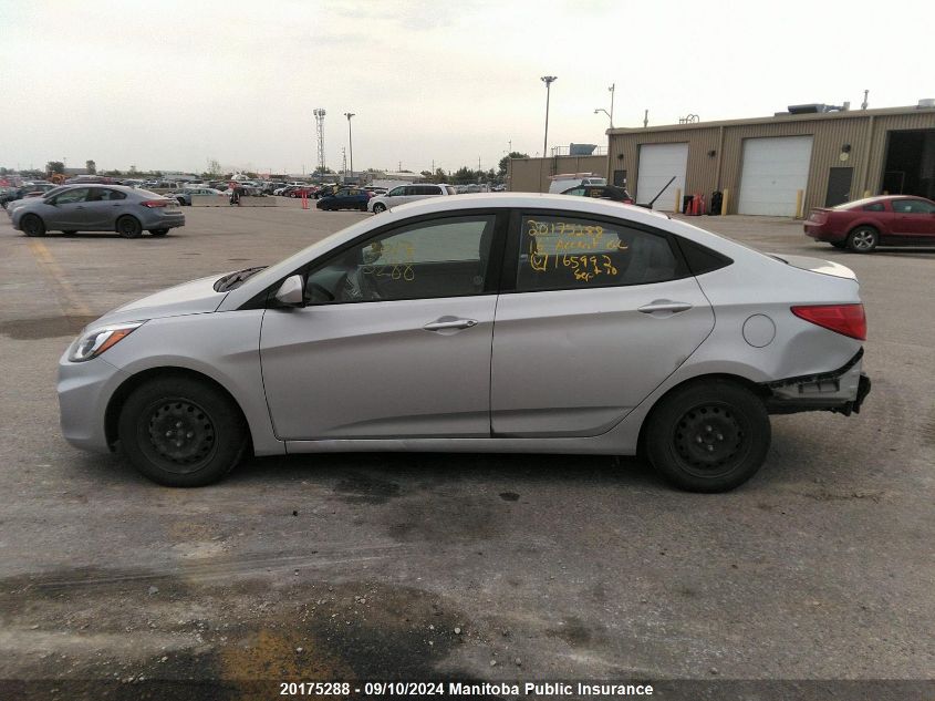 2016 Hyundai Accent Gl VIN: KMHCT4AE6GU165992 Lot: 20175288