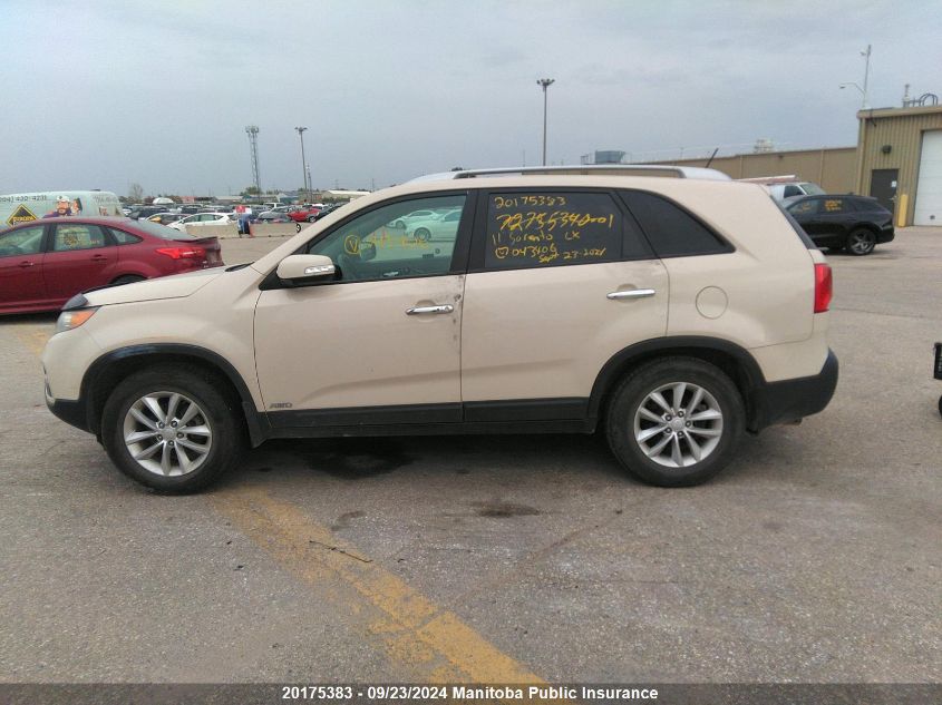 2011 Kia Sorento Lx V6 VIN: 5XYKTDA24BG043406 Lot: 20175383