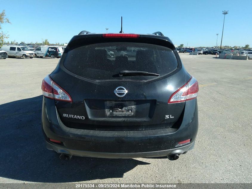 2013 Nissan Murano Sl VIN: JN8AZ1MW6DW320302 Lot: 20175534