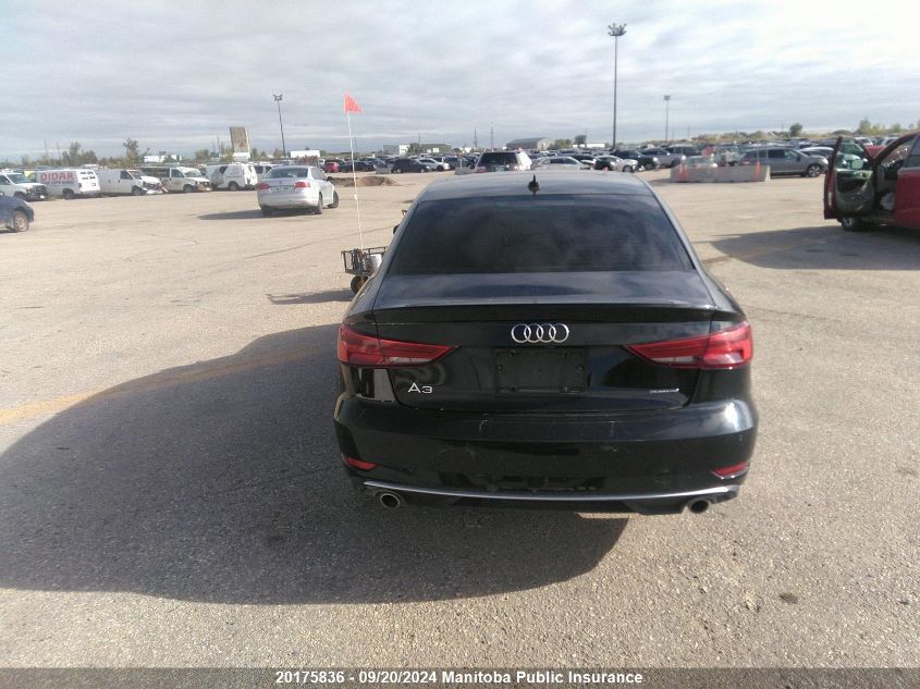 2019 Audi A3 Komfort 45 2.0 Tfsi Quattro VIN: WAUBEGFF3KA108301 Lot: 20175836