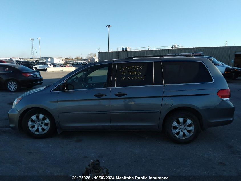 2009 Honda Odyssey Lx VIN: 5FNRL38249B503342 Lot: 20175926
